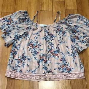 WAYF | Floral Off the Shoulder Blouse